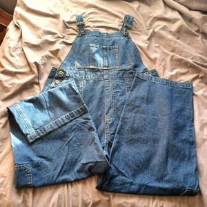 Vintage cargo jean overalls